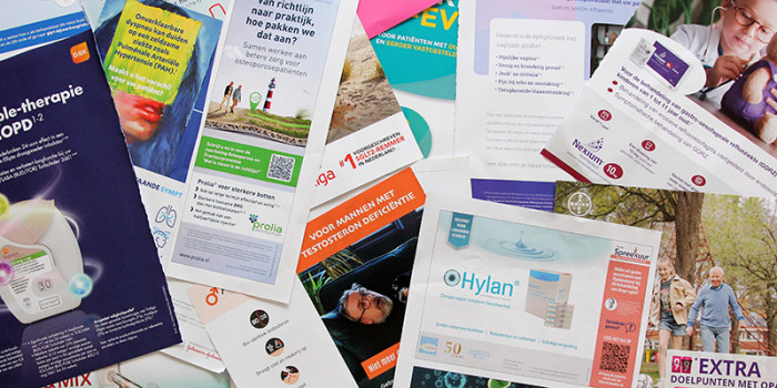 Collage van farmaceutische advertenties